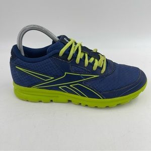 Reebok Kids Your Flex Blue Green Lace-Up Running Shoes - Size 6